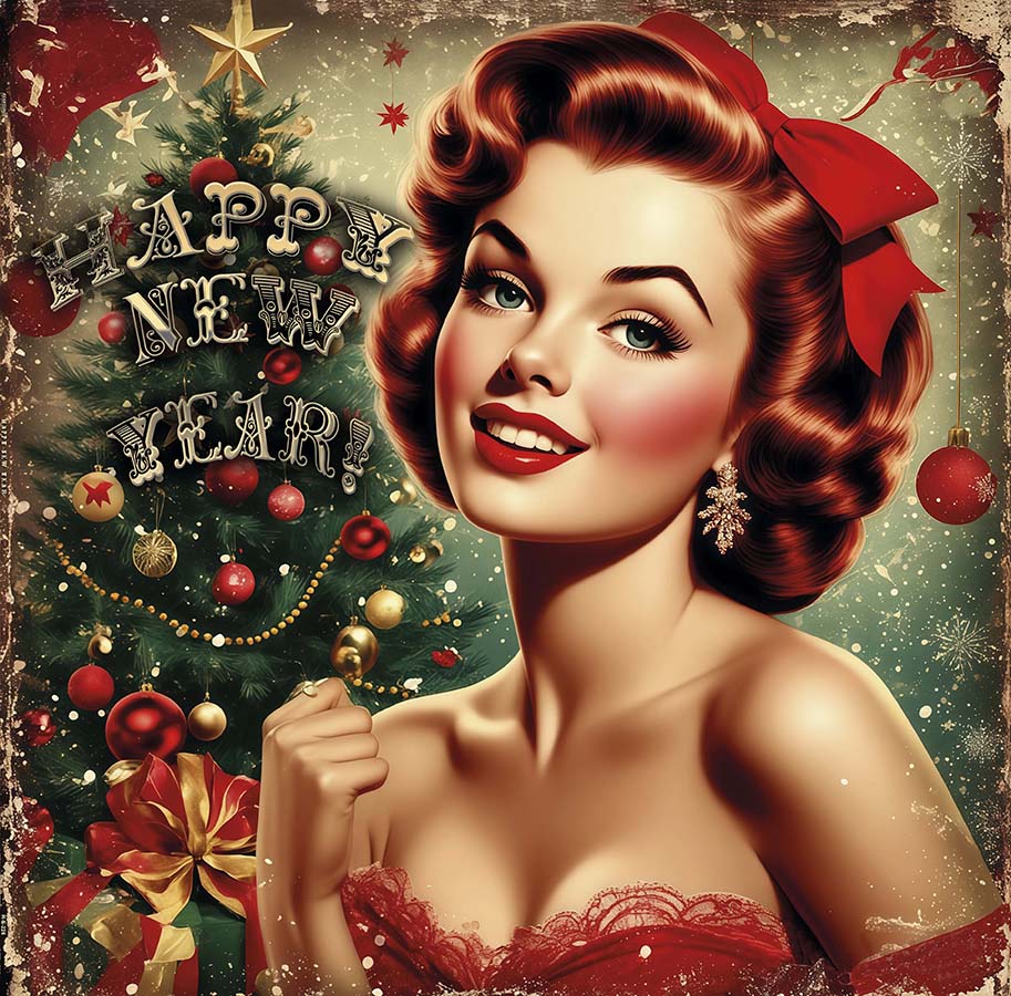 Various – Happy New Year  (Christmas, black vinil)